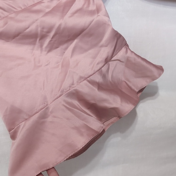 Serra Dusty Rose Pink Ruffled Satin Robe Size Large/Extra Large - Picture 2 of 5